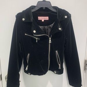 UR velvet black biker jacket